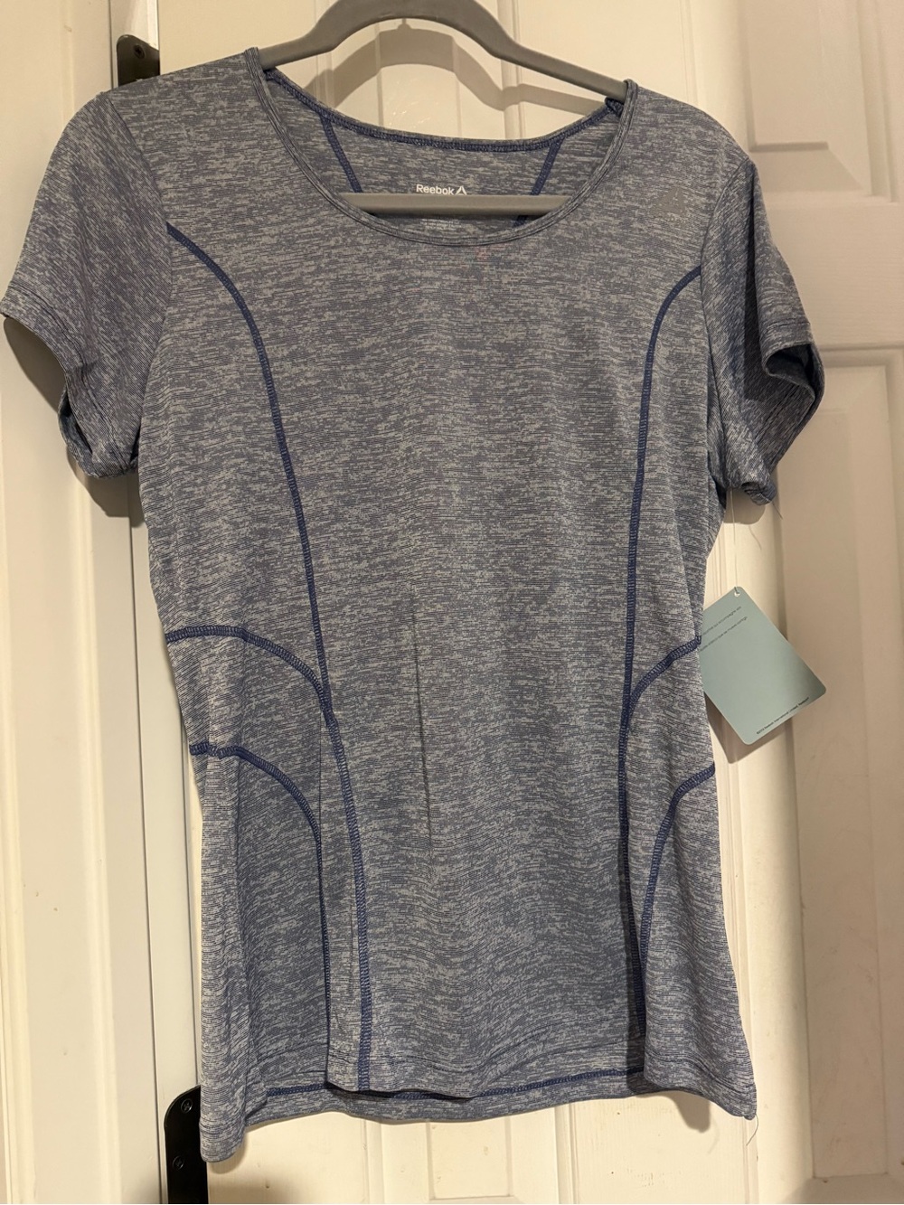 Reebok Light Heather Blue Short Sleeve Performance Tee